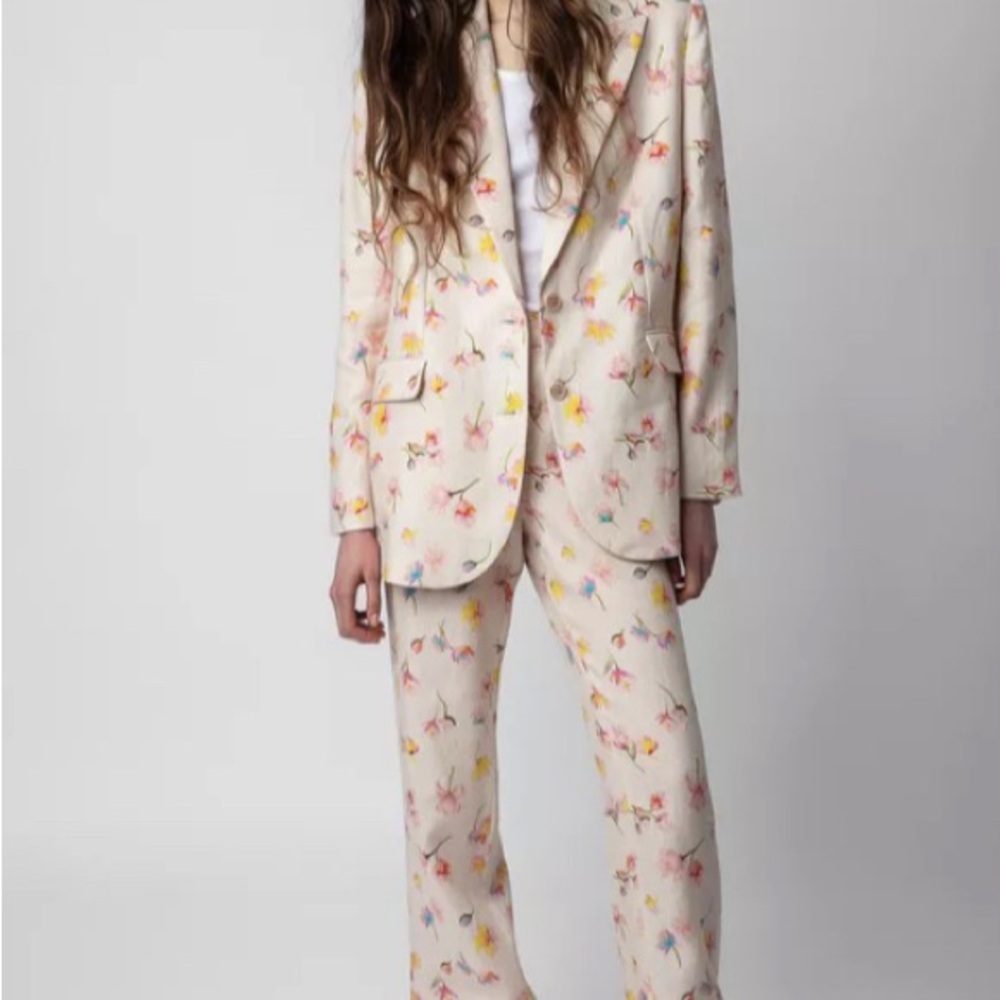 Zadig & Voltaire Floral Print Blazer S FR 36